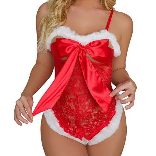 Lomelomme Frauen+Weihnachten+Pyjamas Weihnachts Kostüm Damen Sexy Unterwäsche Für Frau Corsage Reizwäsche Weihnacht Kleidung Set Cosplay Frauen Sex Weihnachten Pyjamas von Lomelomme