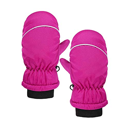 Lomelomme Mädchen Fäustel Kinder Fäustlinge Handschuhe Wasserabweisend und reflektierend Gute Qualität Babyhandschuh Für Winter Kinder Wasserdicht Winddicht Handschuhe fur 3-5 Jahre von Lomelomme