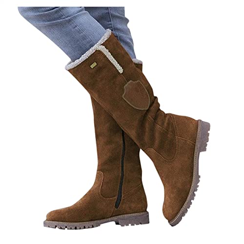 Lomelomme Overknee Stiefel Damen Wasserdicht Winterstiefel Thermo Schneestiefel Warm Winterboots Stiefel Hoch Winterschuhe Gefüttert Winterschuhe Wasserdicht Plüsch Warme Snow Boot von Lomelomme