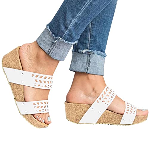 Lomelomme Sandalen Damen Elegant Vintage Römische Schuhe Strandsandalen Sommerschuhe Weich Schwarz Keilsandalen Sommersandalen Damensandalen Sommer Bequem Flach Elegant Sandalen Sandaletten von Lomelomme