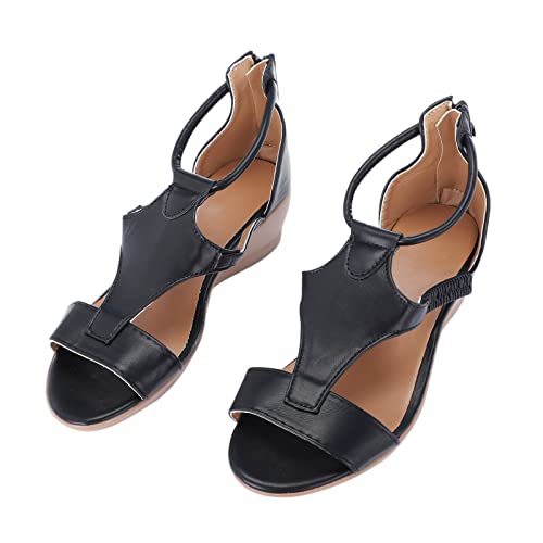 Lomelomme Sommerschuhe Damen Elegant Bequem Sandaletten Sommerschuhe Weich rutschfest Atmungsaktiv Gladiator Sandalen Römersandalen Riemchensandale Sommer Casual Sandals Gartenschuhe Schuhe von Lomelomme