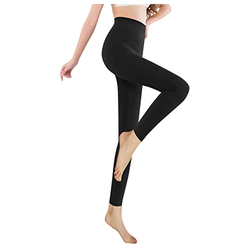 Lomelomme Thermoleggings Damen Gefütterte Winter Lang Fleecehose Jogginghose Winterleggings Thermohose Eng Sporthose Thermoleggings Leggings Atmungsaktive Stretch Casual Winterhose Sportleggins von Lomelomme