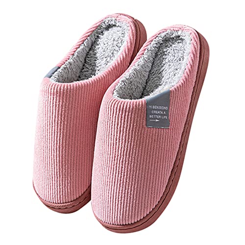 Lomelomme Winter Hausschuhe Damen Plüsch Wärme Pantoffeln Frauen Memory Schaum Slipper rutschfeste Sohle Pantoffeln Bequem für Innen und Außen von Lomelomme