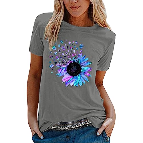 Noracora T Shirt Damen - T Schirt Damen Locker Lässig Sommer Sale Shirts Tops Oberteile Mit Aufdruck Kurzarm Tshirt T Shirt Batik Ausgefallene Bluse Damenshirts Pullover von Lomelomme