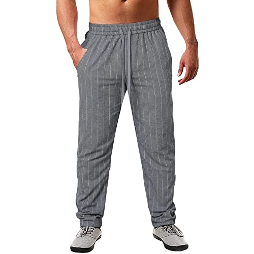 Sommerhose Herren Leicht - Haremshose Herren Luftige Leichte Islamische Hippie Hosen Haremshose Leinen Hose Arabische Lang Sommerhose Leinenhose Weisse 4XL Schlupfhosen Pumphose Leinen Chino Herren von Lomelomme