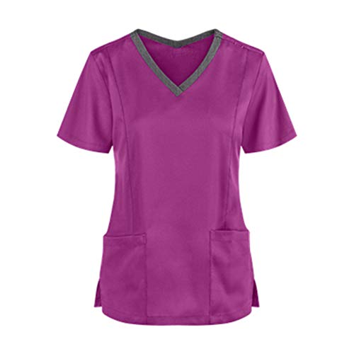 V Ausschnitt Berufsbekleidung Pflege Damen Arbeitskleidung Mit Taschen Krankenpfleger Uniform Druck Kasackdamenpflegegünstig Krankenpflegeuniform Kleidung Einfarbig Rot Arbeitsuniform Pullover Dress von Lomelomme