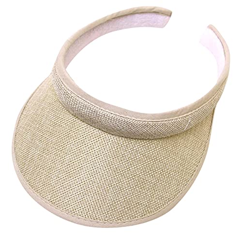 Visor Cap Sport Sonnenblende Kappe, Sommer Visor Cap, Unisex Kinder Outdoor Sonnenblende Sonnenschild, Atmungsaktiver Leerer Zylinder Sonnen Shade Breite Krempe Reithelm von Lomelomme