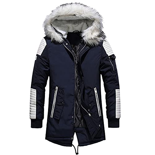 Wasserdichte Skijacke Herren Winterjacke Lang Parka Mit Fell Outdoor Gefütterte Steppjacke Kunstfell Jacke Warm Gefüttert Wintermantel Winter Atmungsaktiv Outdoorjacke Winddicht 3 In 1 Snowboardjacke von Lomelomme