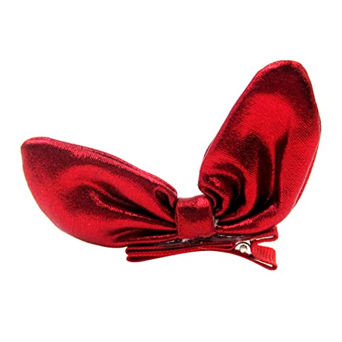 Haarbänder Mädchen Kleinkind Baby Mädchen Haarnadel Hasenohren Haarspange Pailletten Haarnadel Kopfbedeckung Wind Stirnband (Red, One Size) von Lomhmn