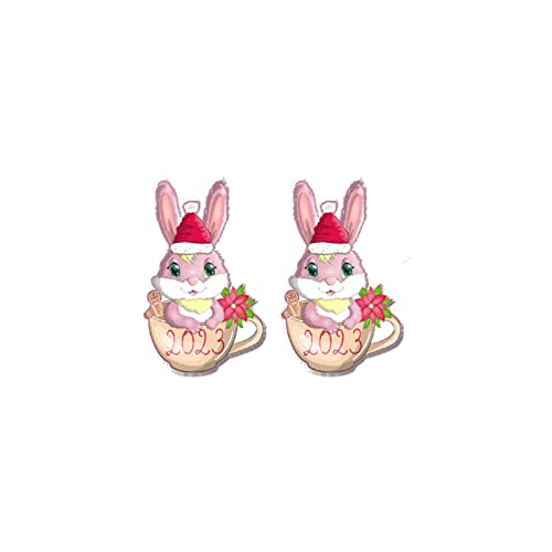 Lomhmn Ohrstecker für Frauen Pack Bunny Rettich Ohrringe Niedliche Ohrringe für Mädchen, Einheitsgröße, Acryl, Kein Edelstein von Lomhmn