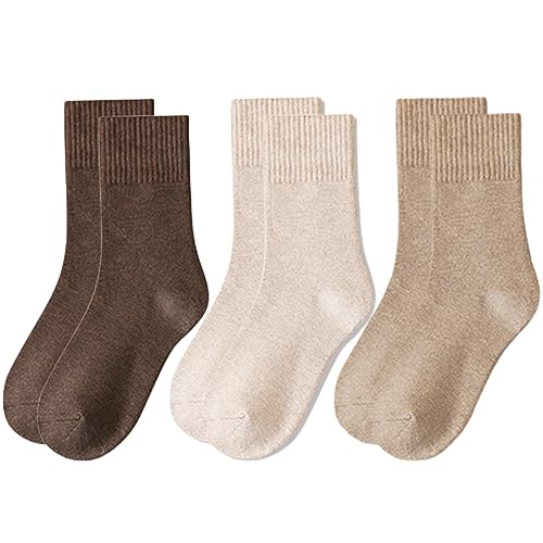 Lomitract Bambus-Mini-Crew-Socken (Damen 38-45), B-Off Weiß + Hellbraun + Braun, 37-43 EU von Lomitract