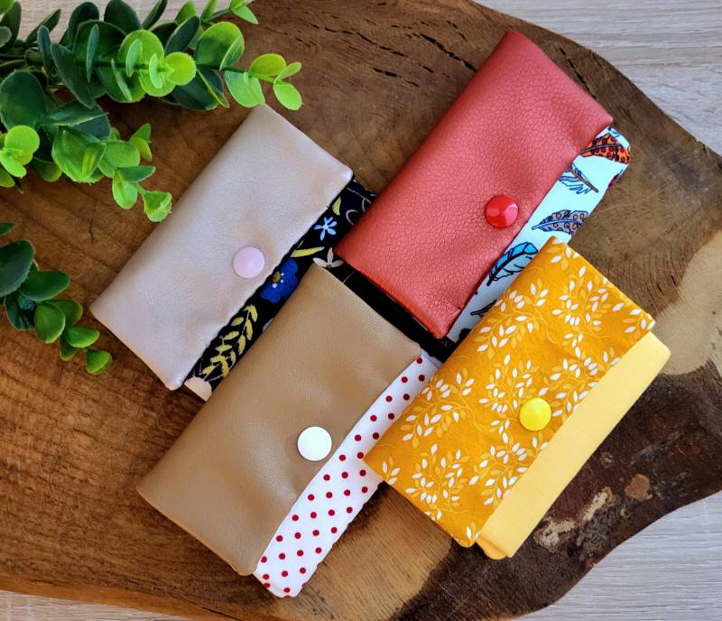 Portemonnaie Mini Geldbörse Geldbeutel Brieftasche Klein Genäht Kartenetui von Lomolove2020