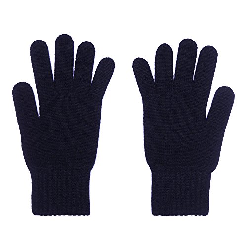 Lona Scott Damen-Handschuhe aus Kaschmir, hergestellt in Schottland, 100 % Kaschmir, Marineblau, Einheitsgröße von Lona Scott