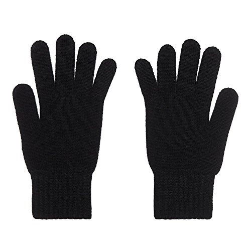 Lona Scott Damen-Handschuhe aus Kaschmir, hergestellt in Schottland, 100 % Kaschmir, Schwarz, Einheitsgröße von Lona Scott