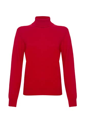 Lona Scott Damen Rollkragen Kaschmirpullover, Rot, 42 von Lona Scott