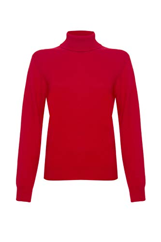 Lona Scott Damen Rollkragen Kaschmirpullover, Rot, 42 Lona Scott Damen Rollkragen Kaschmirpullover, Rot, 42 von Lona Scott