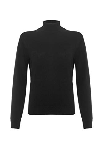 Lona Scott Damen Rollkragen Kaschmirpullover, Schwarz 36 von Lona Scott