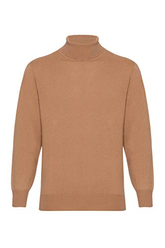 Lona Scott Herren Kaschmir Pullover mit Rollkragen, Beige, L von Lona Scott