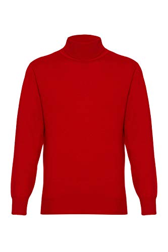 Lona Scott Herren Kaschmir Pullover mit Rollkragen, Rot, L von Lona Scott