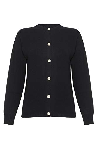 Lona Scott Ladies Cashmere GolferCardigan, Schwarz, L von Lona Scott