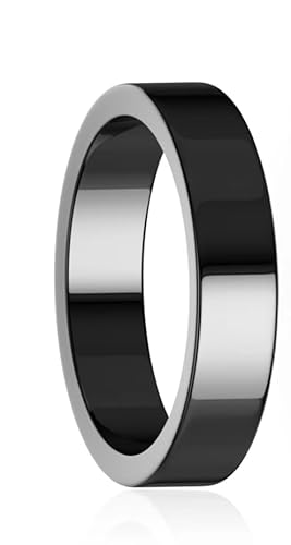Lonage Hämatit-Ring für Frauen Männer, echter magnetischer schwarzer Steinring für Angst-Balance-Wurzel-Chakra, absorbieren negative Energie Schmuck Geschenke Größe 6-13 (10) von Lonage