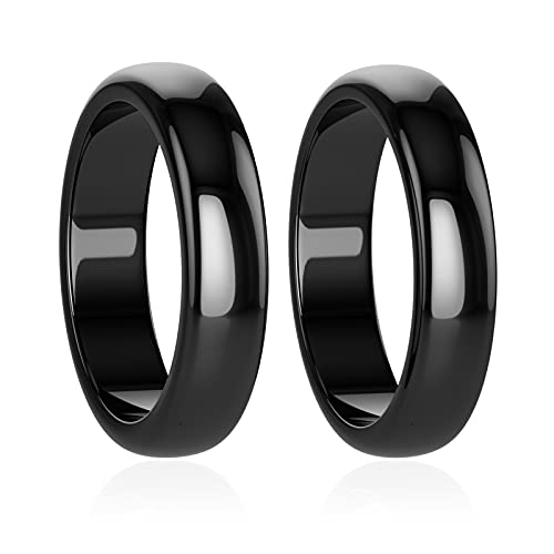 Lonage Hämatit-Ring für Damen und Herren, Unisex, echte heilende magnetische Steine, Ring für Angstausgleich, Wurzelchakra, absorbiert negative Energie, Schmuck, Geschenke, Größe 6–12 (12) von Lonage