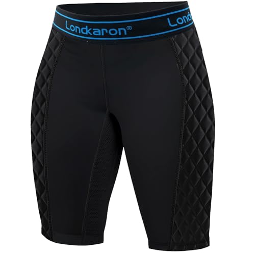 Londkaron Damen Gepolsterte Softball Sliding Shorts Elite Compression Slider Shorts, Schwarz, Mittel von Londkaron