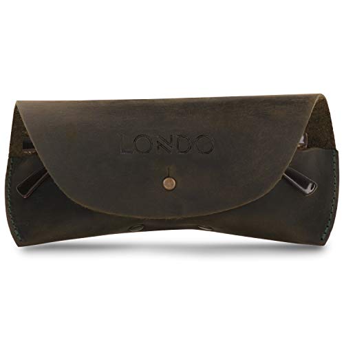 Londo Echtleder Brillenetui - Etui mit Knopfverschlusses , Brillenetui für Brillen und Sonnenbrillen, Kratzer verhindert Londo Echtleder Brillenetui - Etui mit Knopfverschlusses , Brillenetui für Brillen und Sonnenbrillen, Kratzer verhindert von Londo