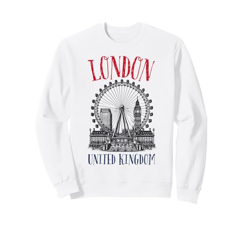 Kultige Londoner Skyline, Großbritannien, britische Frauen, Jungen, Mädchen Sweatshirt Kultige Londoner Skyline, Großbritannien, britische Frauen, Jungen, Mädchen Sweatshirt von London England United Kingdom UK Souvenir Kids