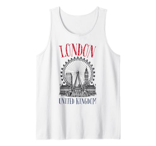 Kultige Londoner Skyline, Großbritannien, britische Frauen, Jungen, Mädchen Tank Top Kultige Londoner Skyline, Großbritannien, britische Frauen, Jungen, Mädchen Tank Top von London England United Kingdom UK Souvenir Kids