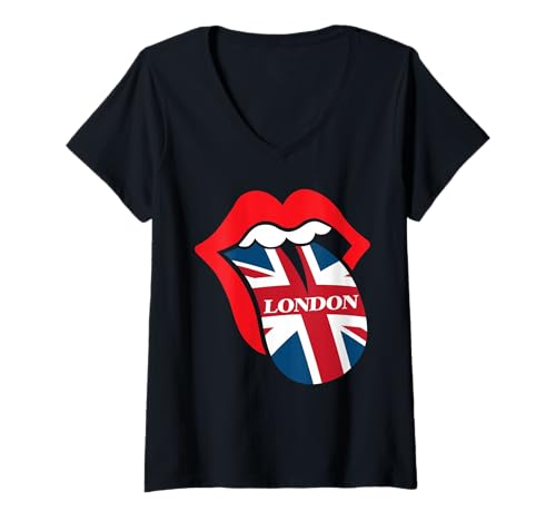 Damen London ist Immer eine Gute Idee UK GB T-Shirt mit V-Ausschnitt Damen London ist Immer eine Gute Idee UK GB T-Shirt mit V-Ausschnitt von London Great Britain UK United Kingdom