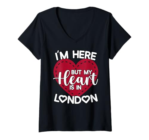Damen London ist Immer eine Gute Idee UK GB T-Shirt mit V-Ausschnitt Damen London ist Immer eine Gute Idee UK GB T-Shirt mit V-Ausschnitt von London Great Britain UK United Kingdom