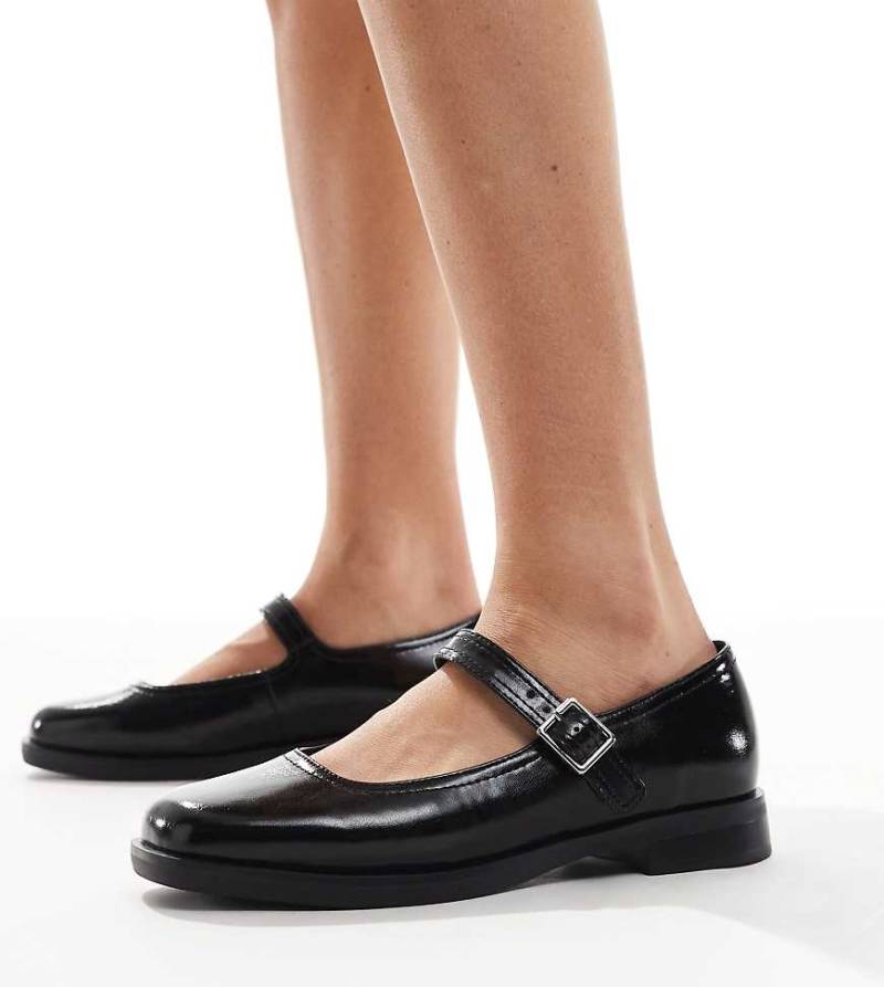 London Rebel Wide Fit - Adeline - Mary-Jane-Schuhe mit dicker Sohle-Schwarz von London Rebel Wide Fit