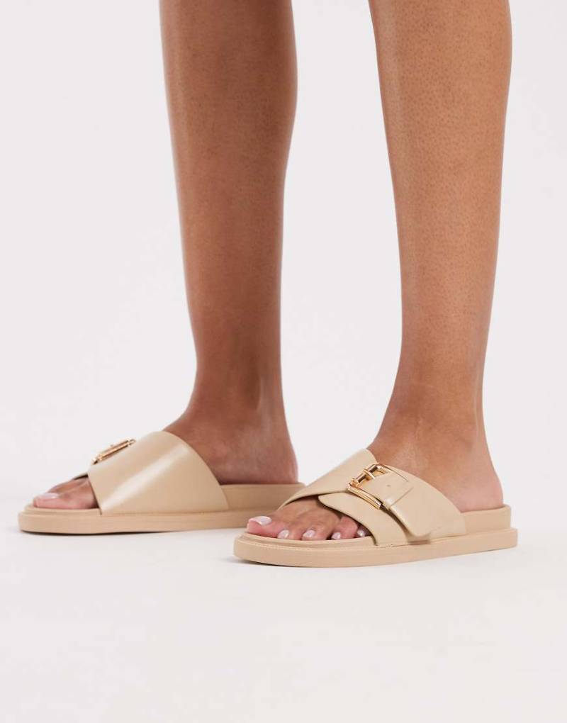 London Rebel - Sandalen in Taupe mit Schnallendetail-Braun von London Rebel