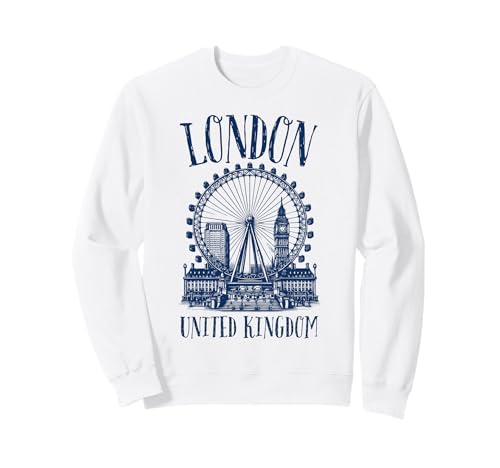 London ikonische Skyline Großbritannien Britische Frauen Jungen Mädchen Sweatshirt von London Souvenir England United Kingdom UK Kids