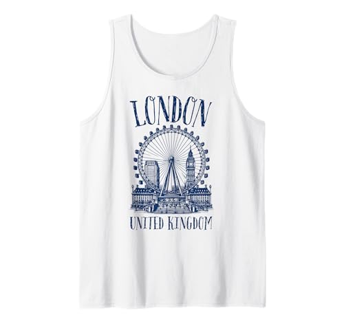 London ikonische Skyline Großbritannien Britische Frauen Jungen Mädchen Tank Top London ikonische Skyline Großbritannien Britische Frauen Jungen Mädchen Tank Top von London Souvenir England United Kingdom UK Kids