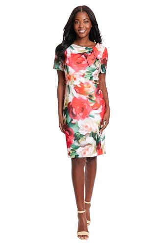 London Times Damen Polished Sheath Dress with Bow Detail Career Office Event Occasion Guest of Kleider für besondere Anlässe, Painted Garden – Rosa/Rosa/Grün, 48 Mehr London Times Damen Polished Sheath Dress with Bow Detail Career Office Event Occasion Guest of Kleider für besondere Anlässe, Painted Garden – Rosa/Rosa/Grün, 48 Mehr von London Times