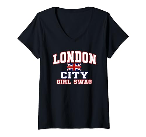 Damen Londoner Kostüm London Kostüm London Outfits Damen T-Shirt mit V-Ausschnitt Damen Londoner Kostüm London Kostüm London Outfits Damen T-Shirt mit V-Ausschnitt von London outfit London gift for men Gift from London