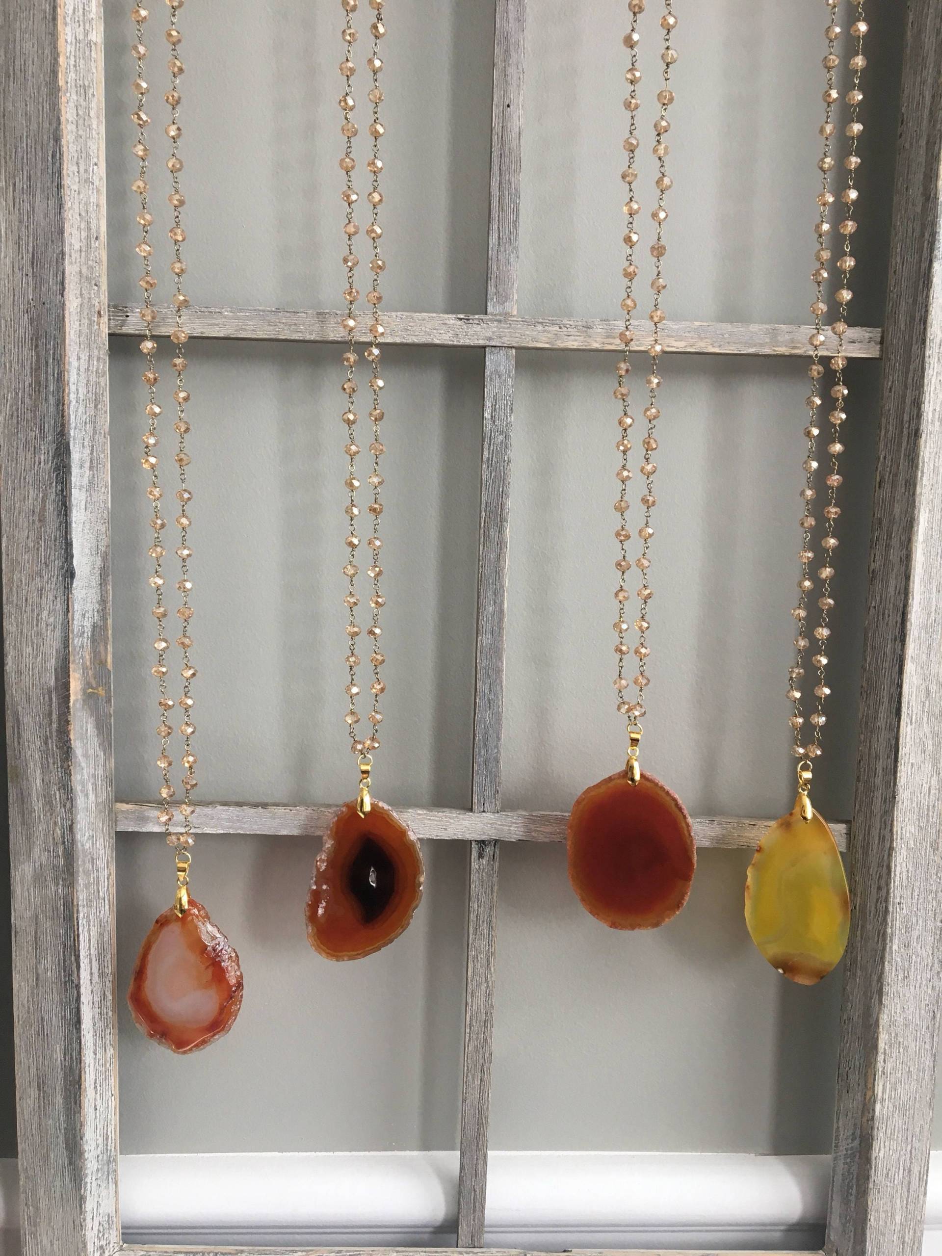 Achat Halskette Achat Halskette von LondonAmayaJewelry