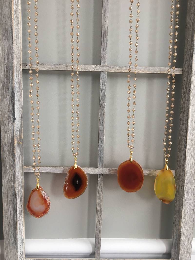 Achat Halskette Achat Halskette von LondonAmayaJewelry