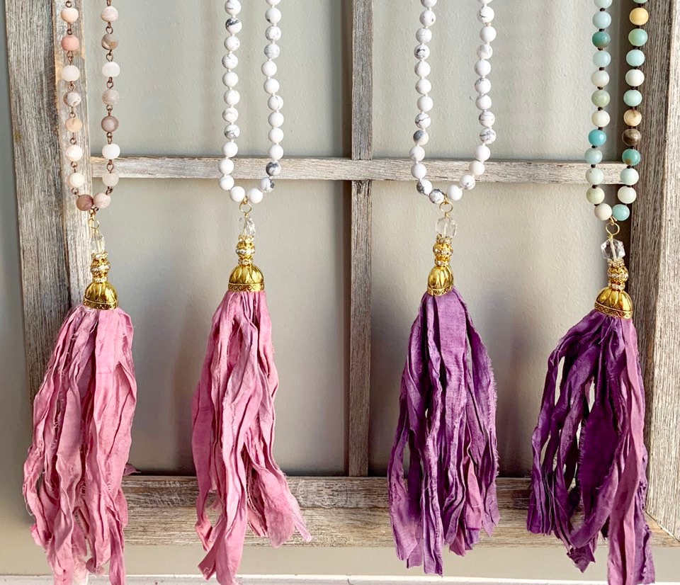 Boho Seide Quaste Halskette Boho Seide Quaste Halskette von LondonAmayaJewelry