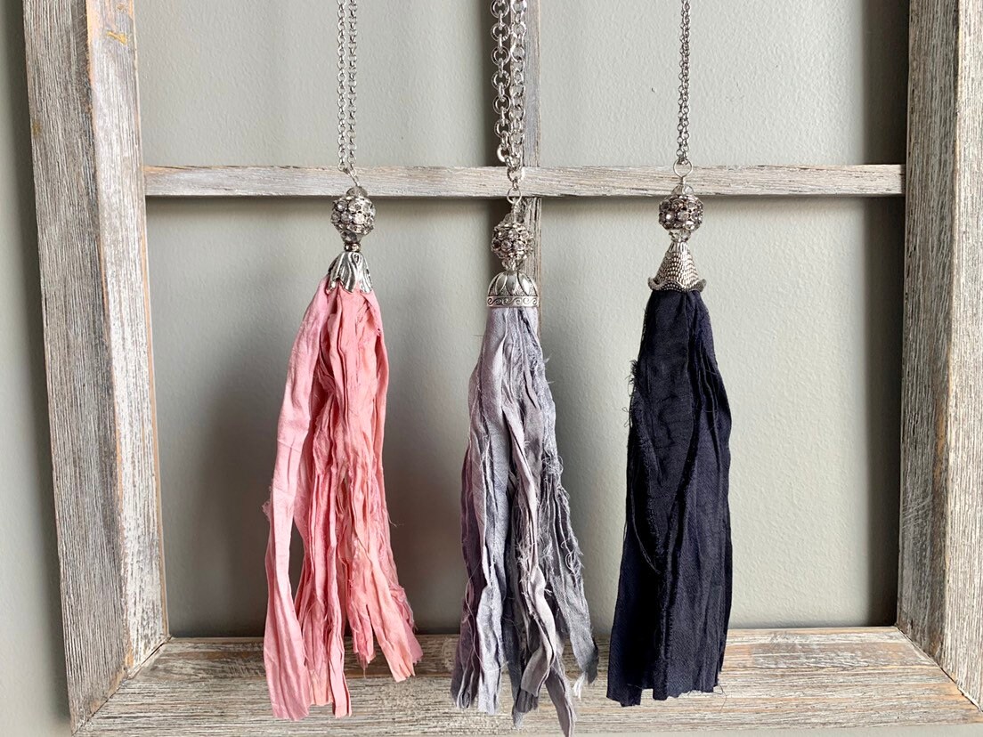 Boho Seide Quaste Halskette Boho Seide Quaste Halskette von LondonAmayaJewelry