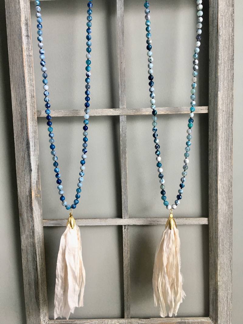 Boho Seide Sari Quaste Halskette Boho Seide Sari Quaste Halskette von LondonAmayaJewelry