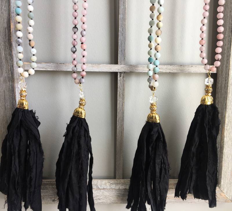 Boho Seide Sari Quaste Halskette Boho Seide Sari Quaste Halskette von LondonAmayaJewelry