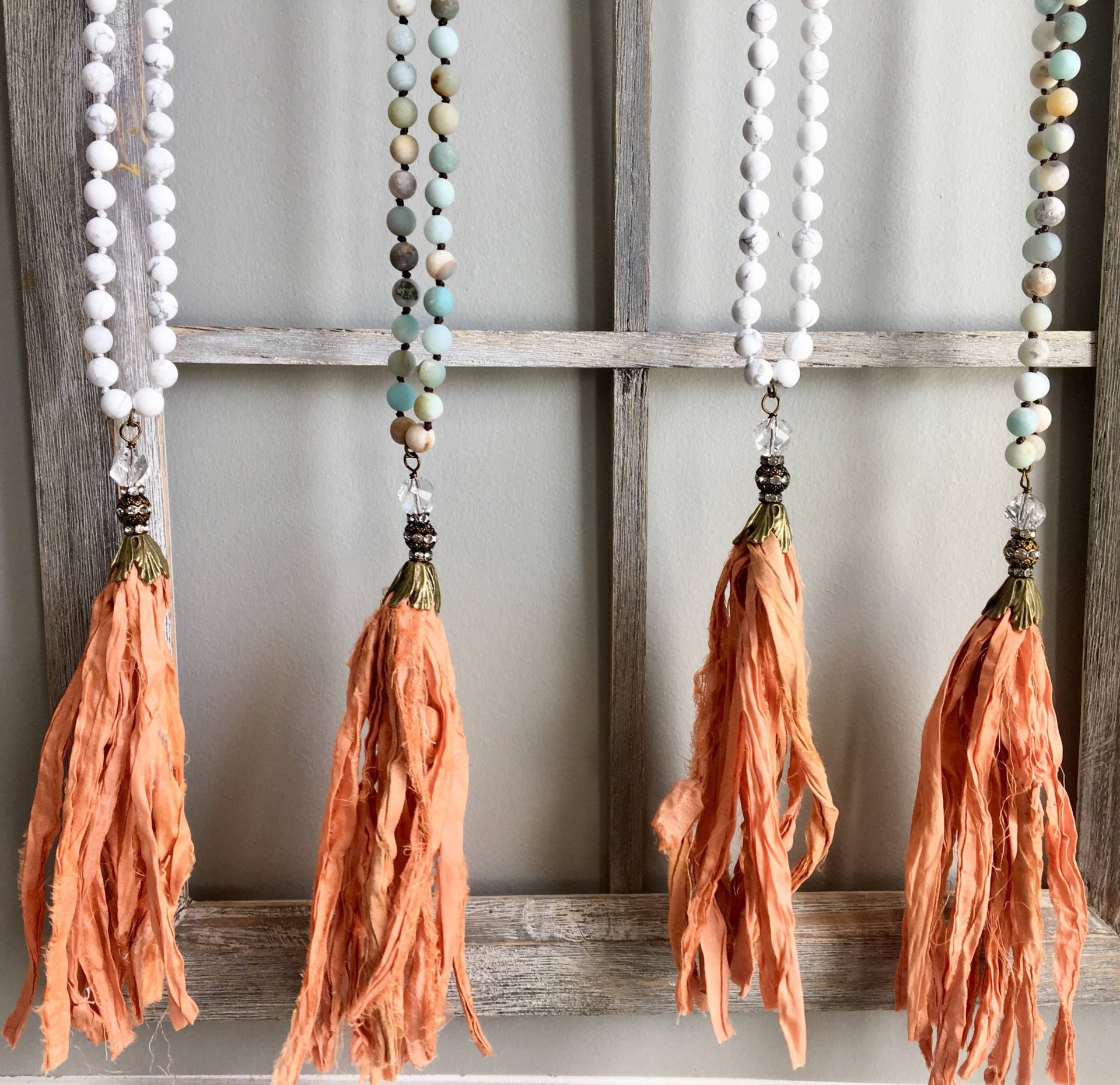 Boho Seide Sari Quaste Halskette Boho Seide Sari Quaste Halskette von LondonAmayaJewelry