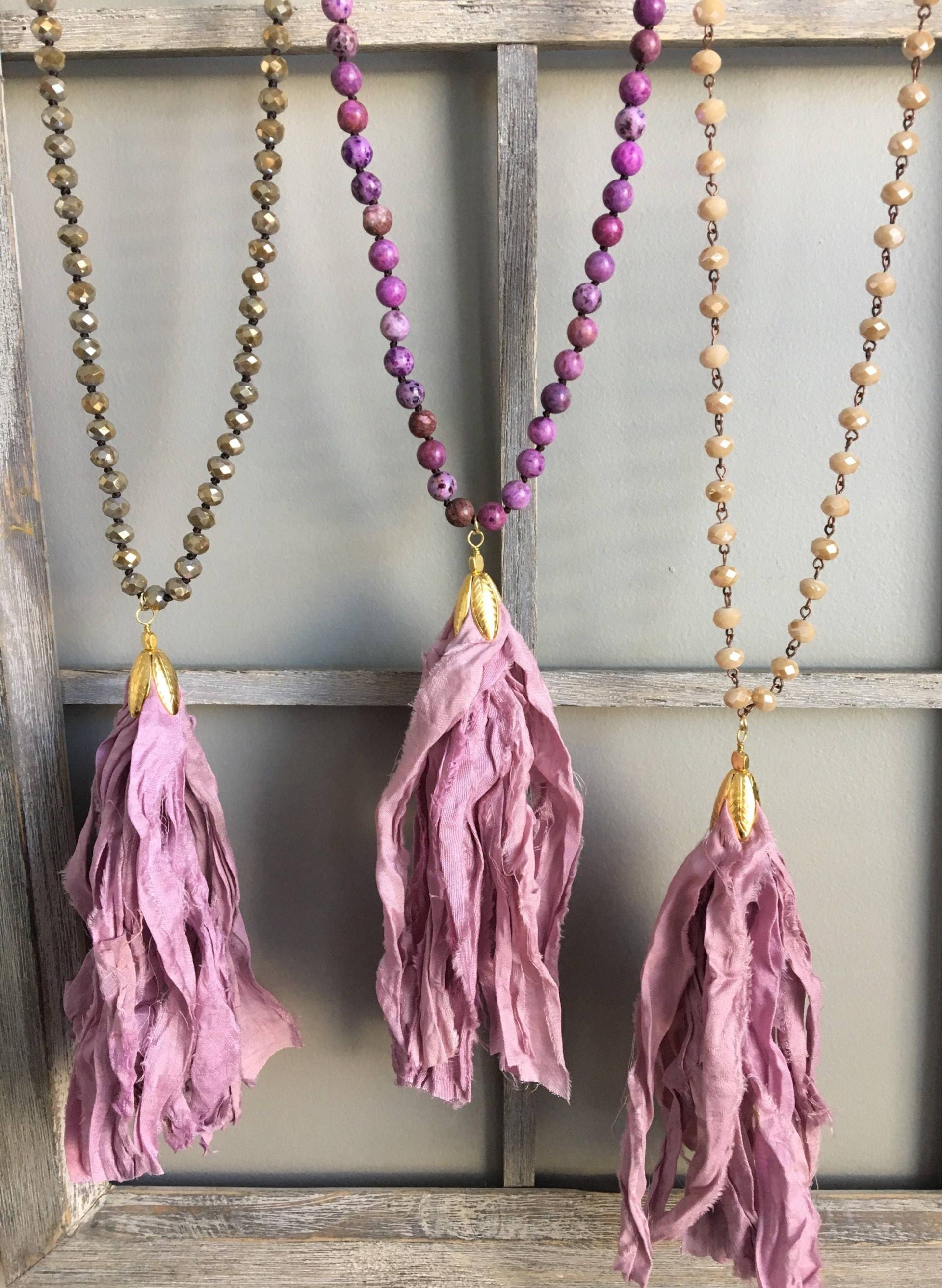 Fliederblatt Boho Halskette Fliederblatt Boho Halskette von LondonAmayaJewelry