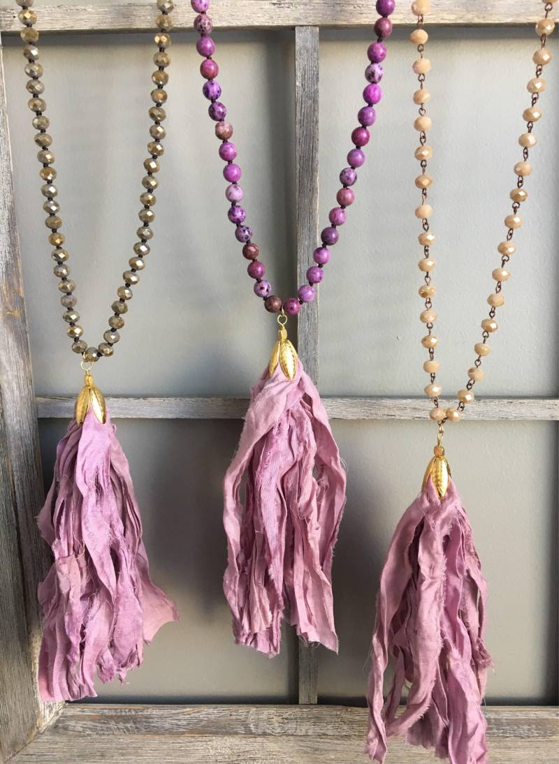 Fliederblatt Boho Halskette Fliederblatt Boho Halskette von LondonAmayaJewelry