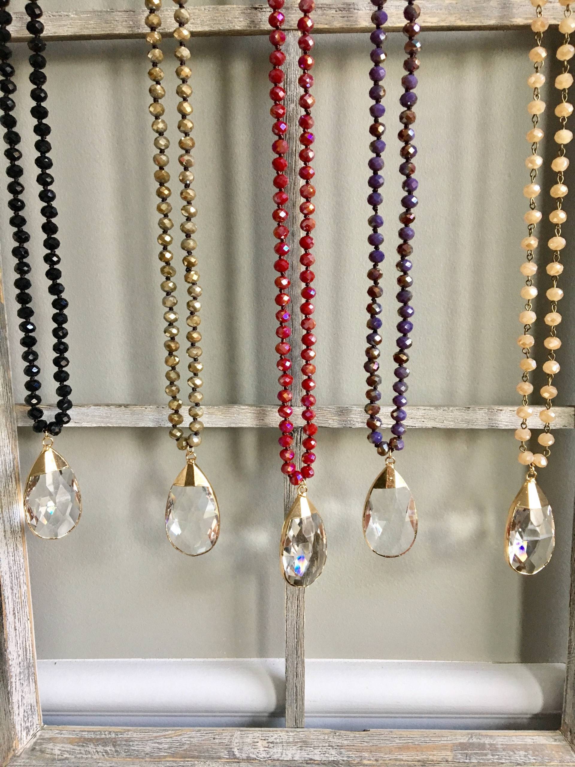 Kristall Tropfen Perlenkette Kristall Tropfen Perlenkette von LondonAmayaJewelry