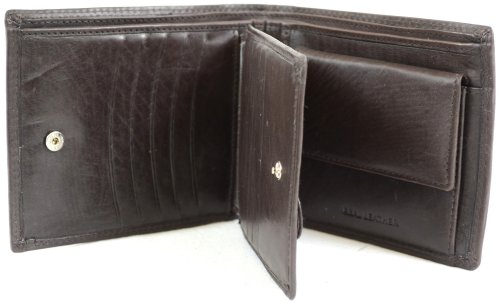 Herren Geldbörse aus weichem Leder mit mehreren Kartenfächern und Taschen (schwarz, dunkelbraun, hellbraun) von LondonLeather