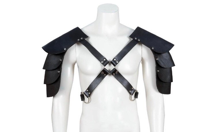 Wikinger Doppelschulter Lederrüstung Für Larp Cosplay Gladiator Römer von Londonknighthood